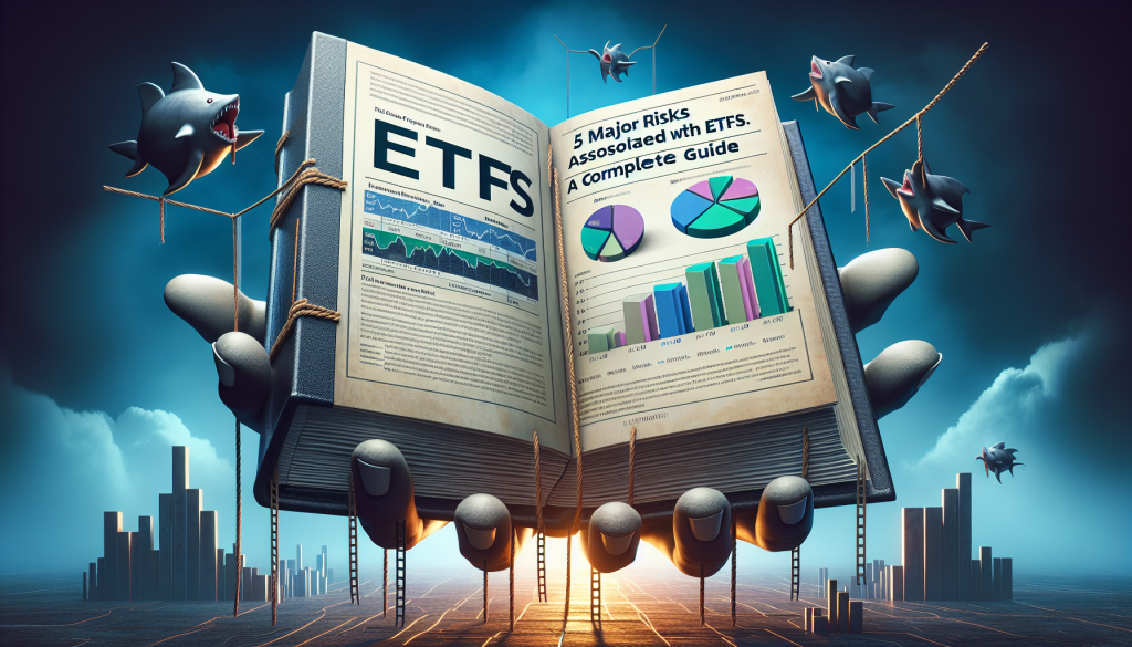 Libro abierto que presenta 5 grandes riesgos asociados a los ETF